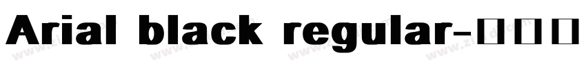 Arial black regular字体转换